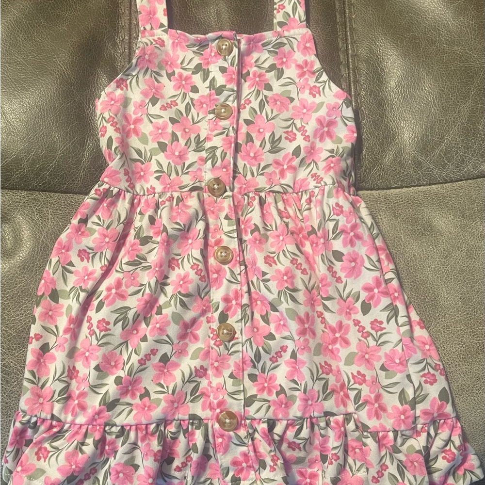 Little Lass Pink Floral Dress